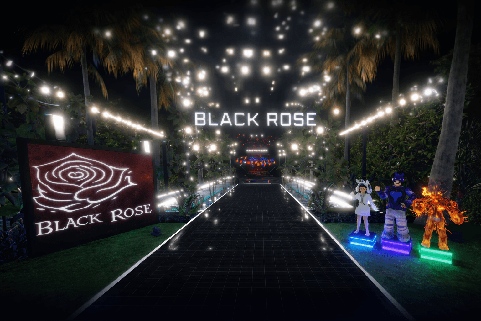 Black Rose — Social Club — experiencia Roblox desarrollada por DevBat Studios